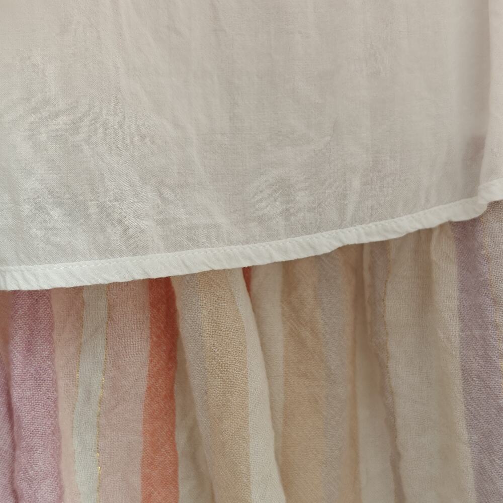 Rails Amaya Juliette Stripe Dress Sz Medium Pink Gauzy Cotton Beach Summer FLAW - Picture 9 of 11